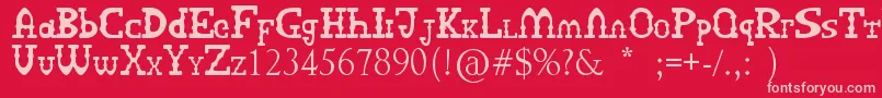 ArcutypeSv Font – Pink Fonts on Red Background