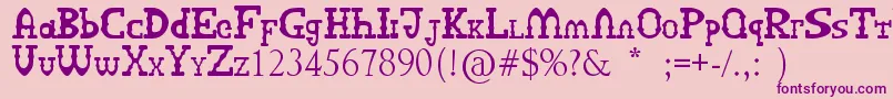 ArcutypeSv Font – Purple Fonts on Pink Background