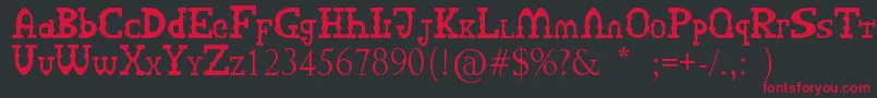 ArcutypeSv Font – Red Fonts on Black Background