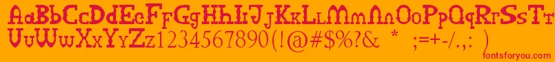 ArcutypeSv Font – Red Fonts on Orange Background