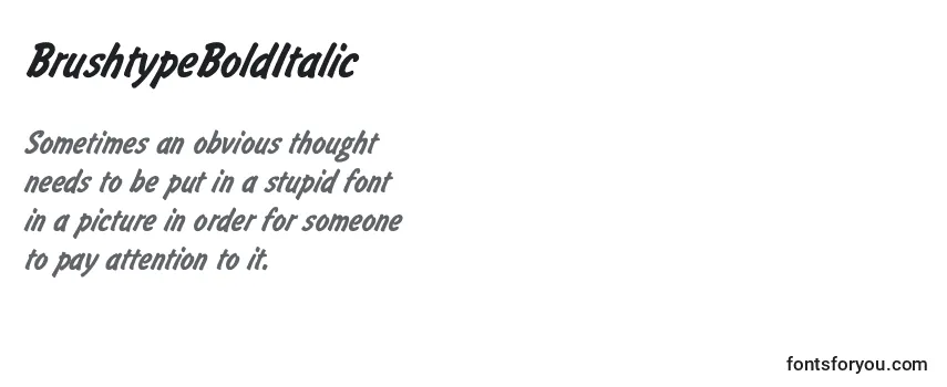 BrushtypeBoldItalic Font