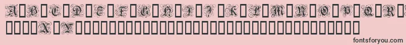 GothicFlourish Font – Black Fonts on Pink Background