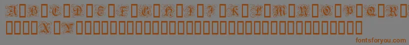 GothicFlourish Font – Brown Fonts on Gray Background