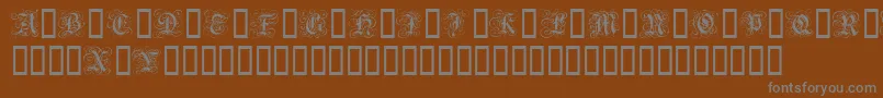 GothicFlourish Font – Gray Fonts on Brown Background