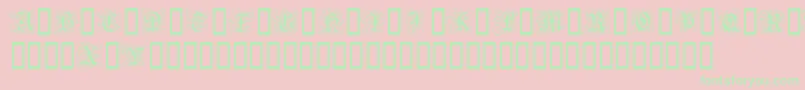 GothicFlourish Font – Green Fonts on Pink Background