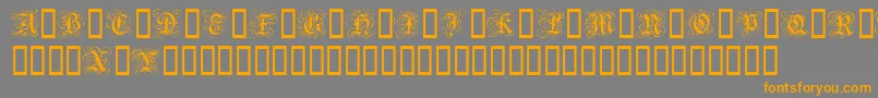 GothicFlourish Font – Orange Fonts on Gray Background