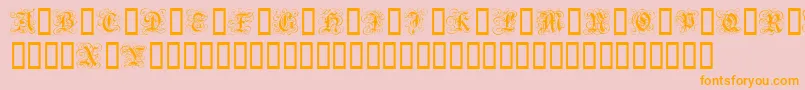 GothicFlourish Font – Orange Fonts on Pink Background