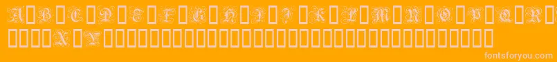 GothicFlourish Font – Pink Fonts on Orange Background