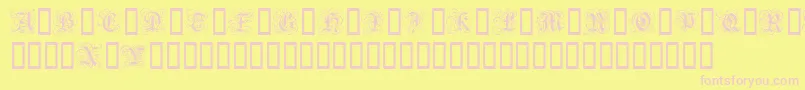 GothicFlourish Font – Pink Fonts on Yellow Background