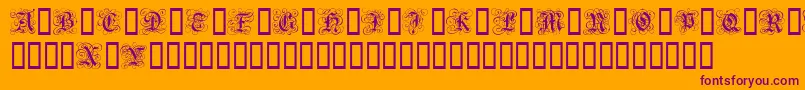 GothicFlourish Font – Purple Fonts on Orange Background