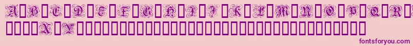 GothicFlourish Font – Purple Fonts on Pink Background