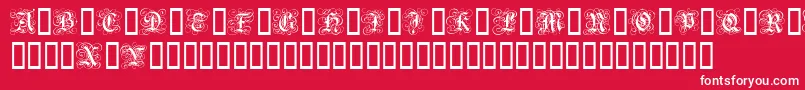 GothicFlourish Font – White Fonts on Red Background