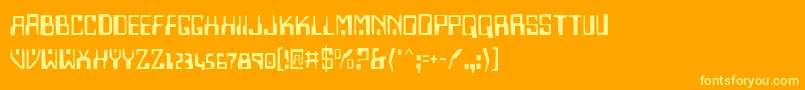 Homev2 Font – Yellow Fonts on Orange Background