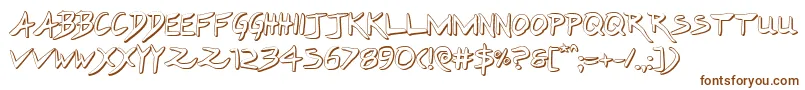 Hakturus3D Font – Brown Fonts on White Background
