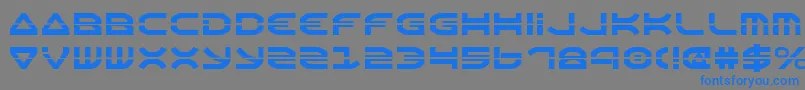 Oberon Laser Font – Blue Fonts on Gray Background