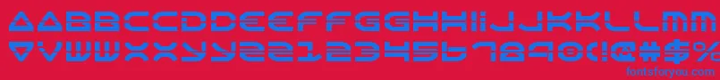 Oberon Laser Font – Blue Fonts on Red Background
