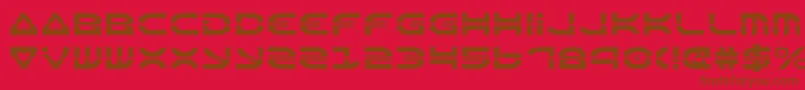 Oberon Laser Font – Brown Fonts on Red Background