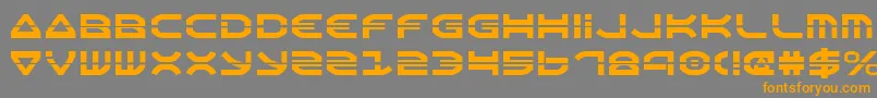 Oberon Laser Font – Orange Fonts on Gray Background