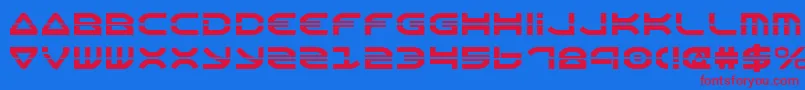Oberon Laser Font – Red Fonts on Blue Background