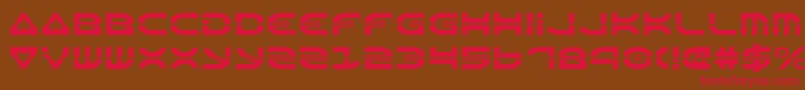 Oberon Laser Font – Red Fonts on Brown Background