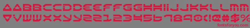 Oberon Laser Font – Red Fonts on Gray Background