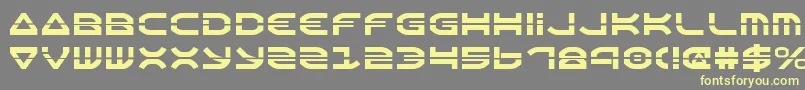 Oberon Laser Font – Yellow Fonts on Gray Background