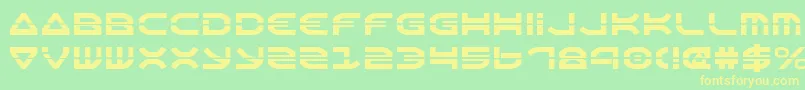 Oberon Laser Font – Yellow Fonts on Green Background