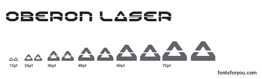 Размеры шрифта Oberon Laser
