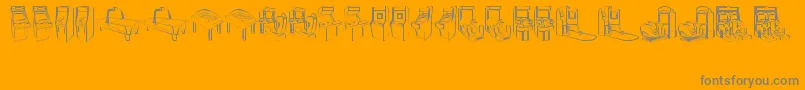 Weitere Informationen zur ArcardeVideoGames-Schriftart ArcardeVideoGames-Schriftart – Graue Schriften auf orangefarbenem Hintergrund