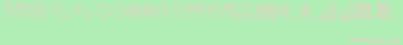 Fonte ArcardeVideoGames – fontes rosa em um fundo verde