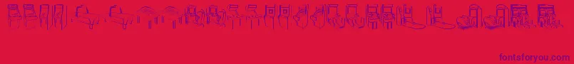 Шрифт ArcardeVideoGames – фиолетовые шрифты на красном фоне
