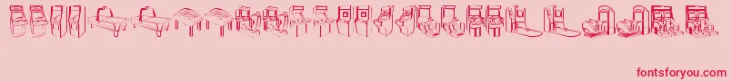 Fonte ArcardeVideoGames – fontes vermelhas em um fundo rosa