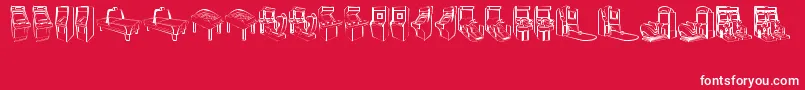 ArcardeVideoGames Font – White Fonts on Red Background