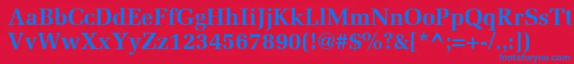 AgmelanieBold Font – Blue Fonts on Red Background