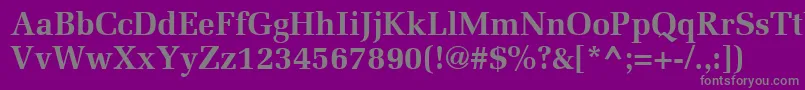 フォントAgmelanieBold – 紫の背景に灰色の文字