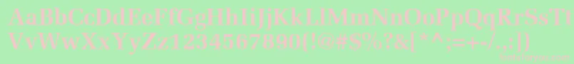 AgmelanieBold Font – Pink Fonts on Green Background