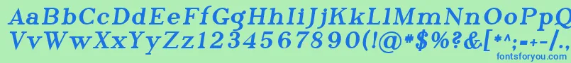 Sfphosphorustribromide Font – Blue Fonts on Green Background