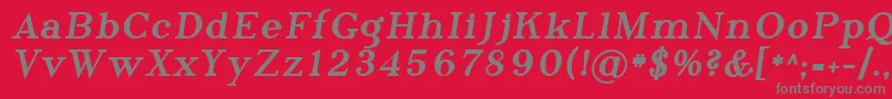 Sfphosphorustribromide Font – Gray Fonts on Red Background