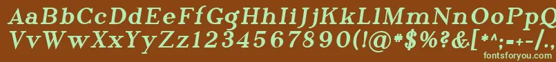 Sfphosphorustribromide Font – Green Fonts on Brown Background