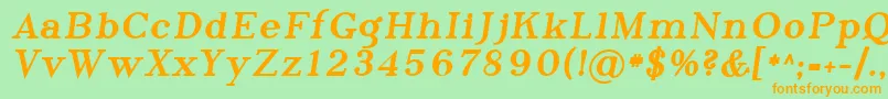 Sfphosphorustribromide Font – Orange Fonts on Green Background