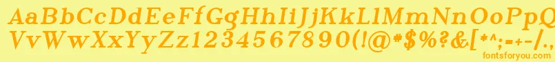 Sfphosphorustribromide Font – Orange Fonts on Yellow Background