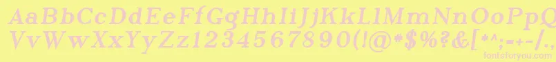 Sfphosphorustribromide Font – Pink Fonts on Yellow Background