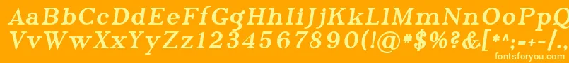 Sfphosphorustribromide Font – Yellow Fonts on Orange Background