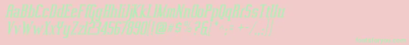 VahikaItalic Font – Green Fonts on Pink Background