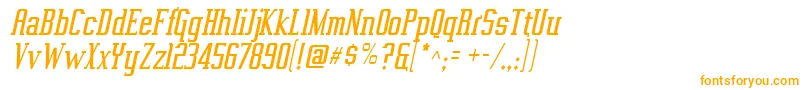 Police VahikaItalic – polices orange