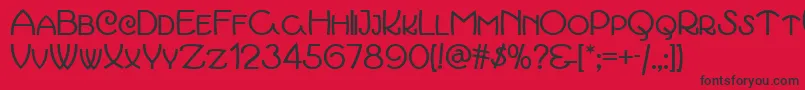 March Font – Black Fonts on Red Background