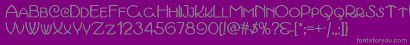 March Font – Gray Fonts on Purple Background