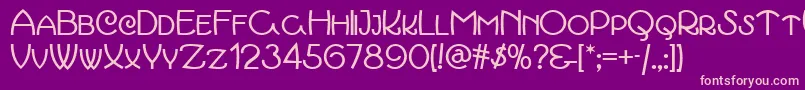 March Font – Pink Fonts on Purple Background