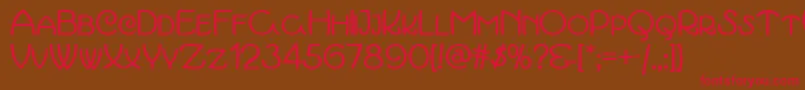 March Font – Red Fonts on Brown Background