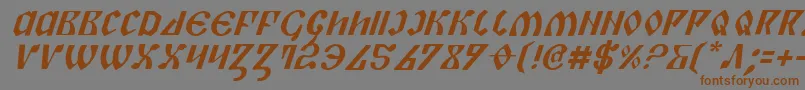 Шрифт PiperPieItalic – коричневые шрифты на сером фоне
